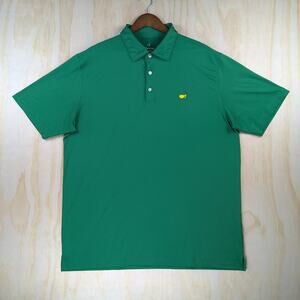 The Masters Tech Men's XL Augusta National Golf Polo Shirt Solid Green Stretch